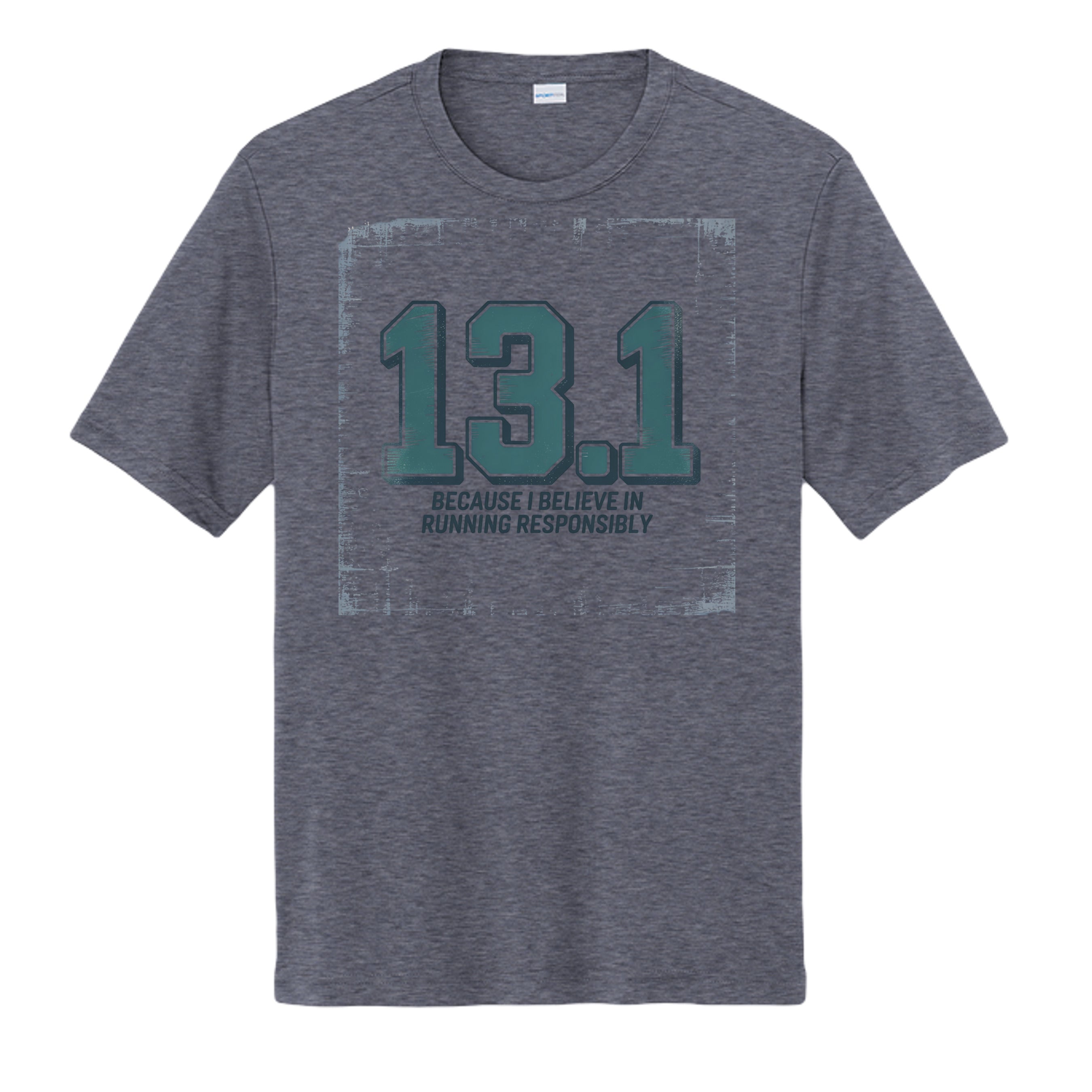 True Navy Heather - ST350 - FRONT